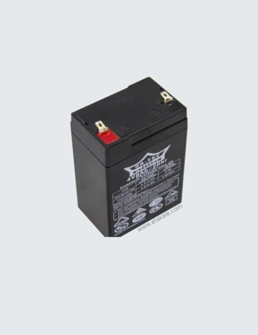 Ortec 4 Volt 8 AH Kuru Bakımsız Akü Derin Deşarj 2 Sene Ömürlü 