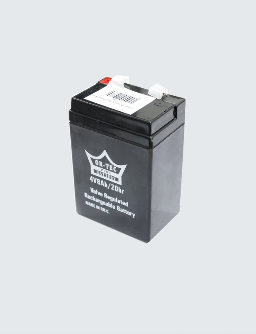 Ortec 4 Volt 8 AH Kuru Bakımsız Akü Derin Deşarj 2 Sene Ömürlü 