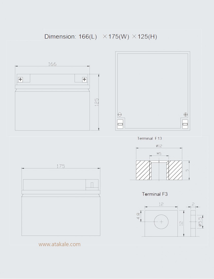 Orbus 12Volt 26 AH Kuru Bakımsız Akü Derin Deşarj 5 Sene Ömürlü 