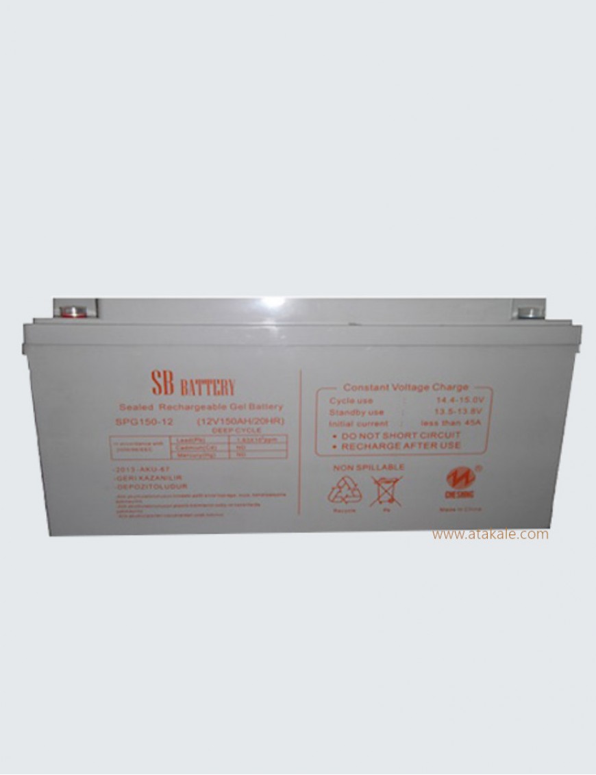 SB 150 Amper Jel Akü 12Volt   Derin Deşarj  Solar NPP Battery Sene Ömür Garantili