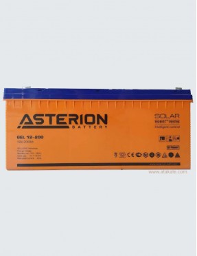 Asterion 12Volt 200AH Solar Jel Akü Nano Karbon  Derin Deşarj 12 Sene Ömürlü 