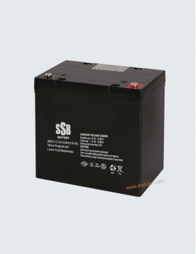 SSB 55 Amper Solar Jel Akü 12Volt  Nano Karbon Derin Deşarj 10 Sene Ömürlü 2 Sene Ömür Garantili