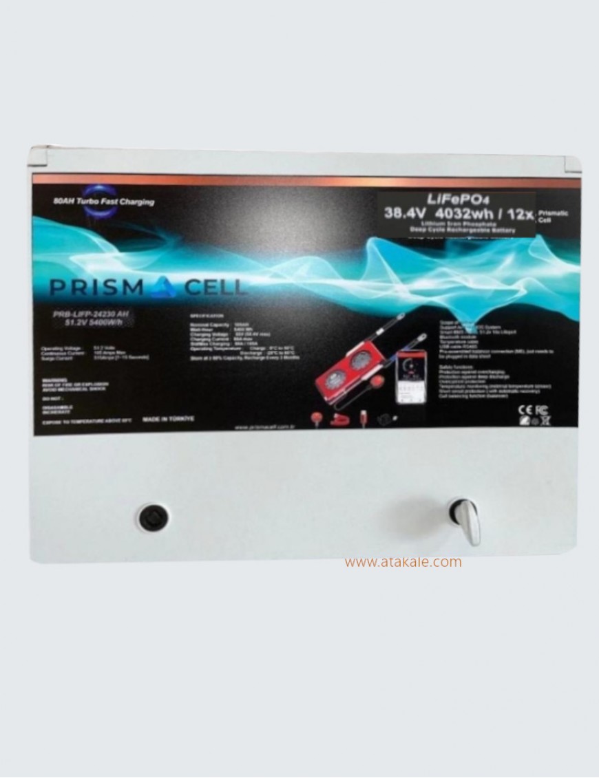 Prismacell Lifepo4 36 volt akü 38.4 volt 105ah 4032 watth  Minn Kota Sanal Çapa lifepo4 akü