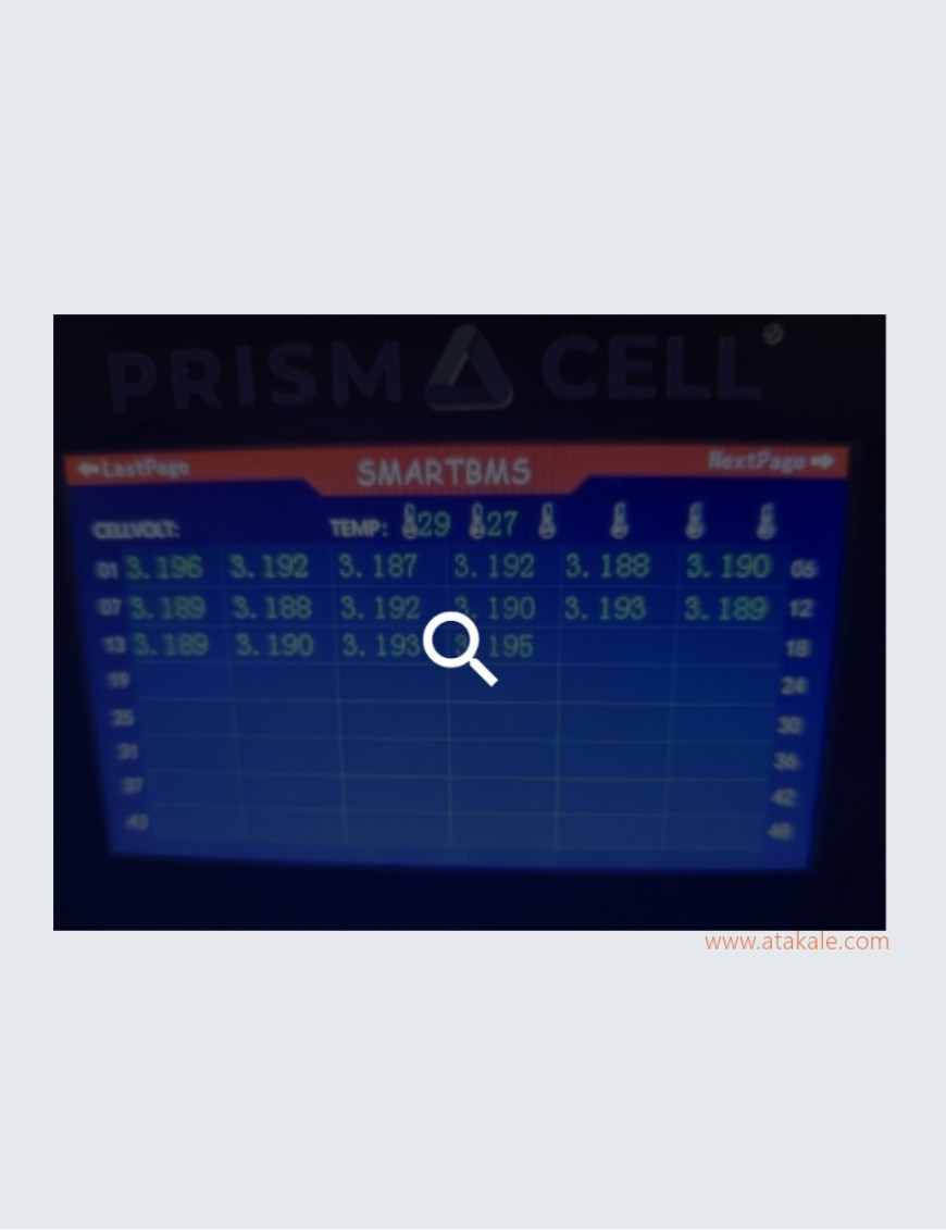 Prismacell Lifepo4 51.2 volt akü 48 volt Rack Tipi 102ah 5376 watth  Smart Bluetooth