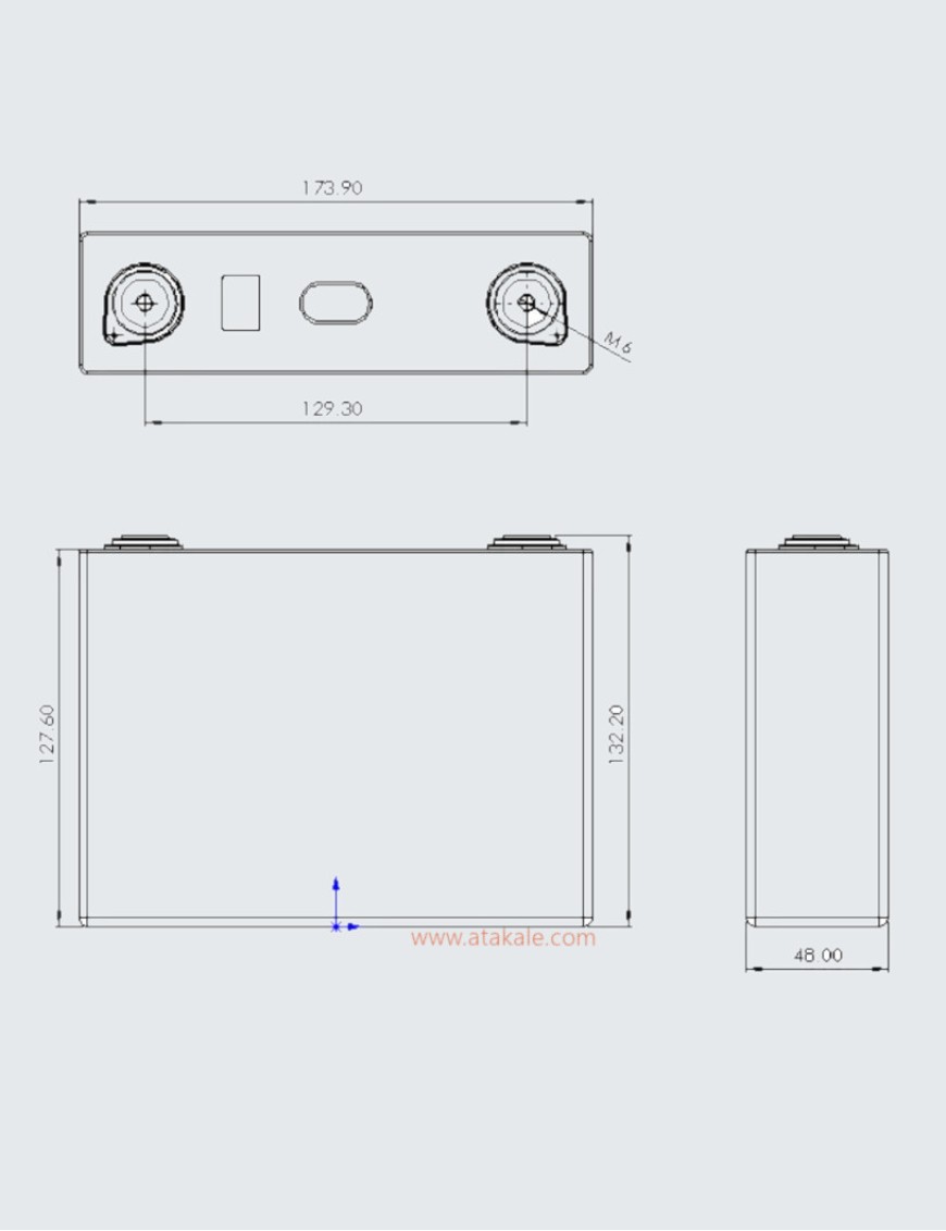 Ganfeng 3,2Volt Prizmatik Lityum Ion 100 AH LifePo4 Solar Hücre 320wh 1C   3000çevrim