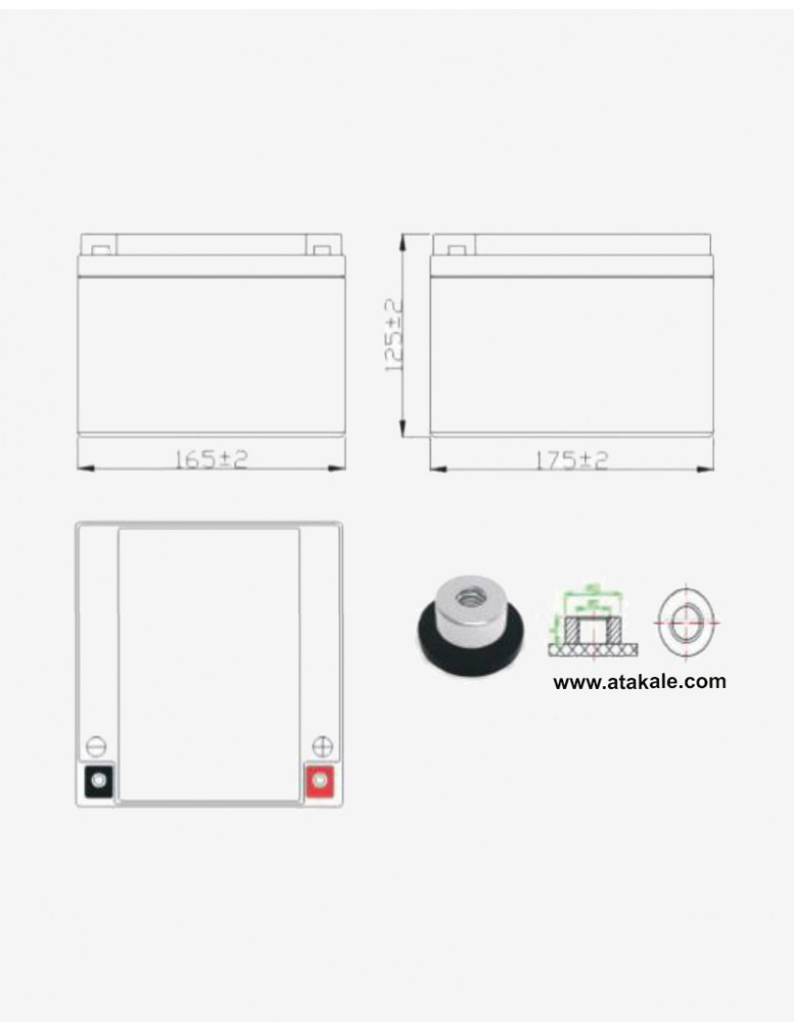Vigor 12Volt 26AH Solar AGM Bakımsız Kuru Akü Nano Karbon  Derin Deşarj 5 Sene Ömürlü Huawei Outdo