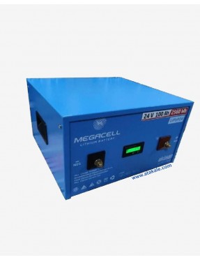 Megacell 25.6Volt 100AH LifePo4 Lityum Demir Fosfat Akü 2200 çevrim Metal Box
