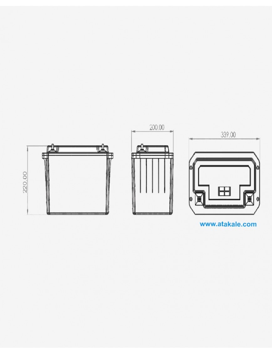 Megacell 25.6Volt 50AH LifePo4 Lityum Demir Fosfat Akü 2200 çevrim ABS Kutu
