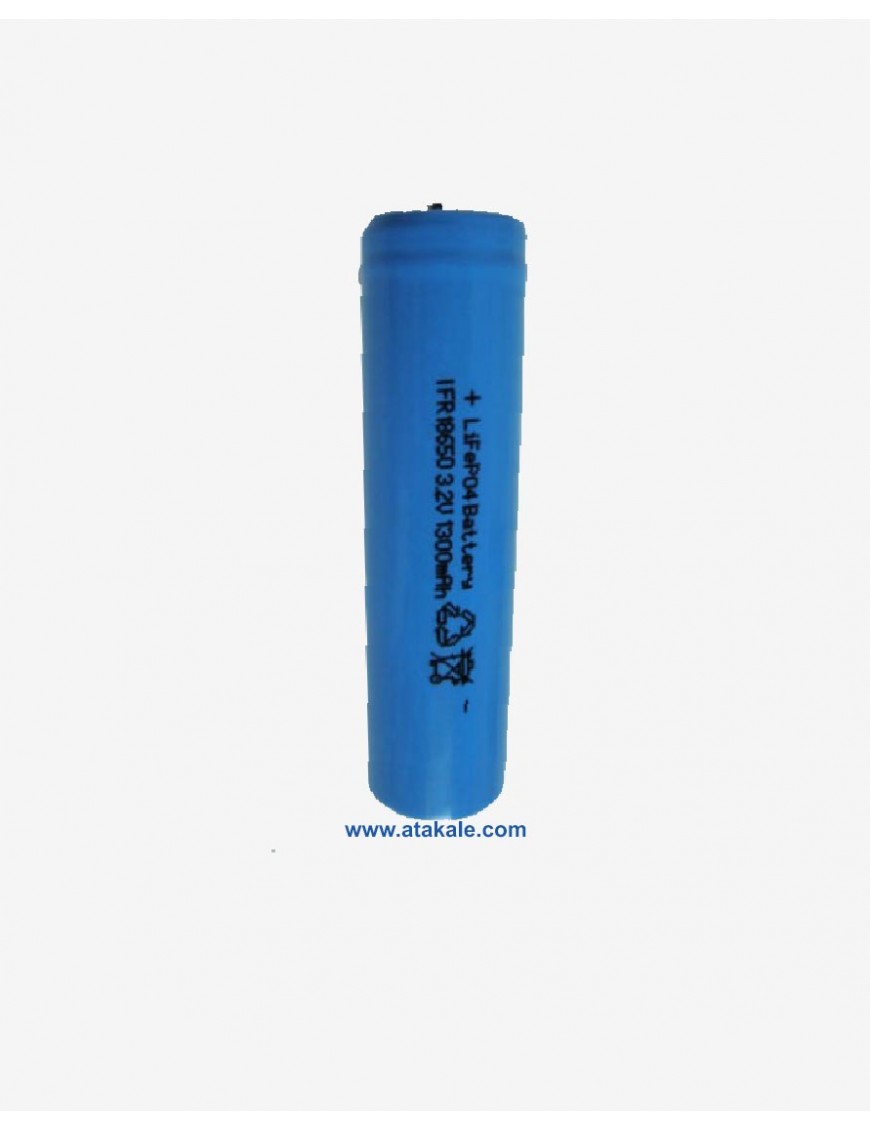 3.2Volt silindirik 18650 1300mah 1,2ah Deşarj  LFP LifePo4  Şarj Edilebilir Akü Hücresi
