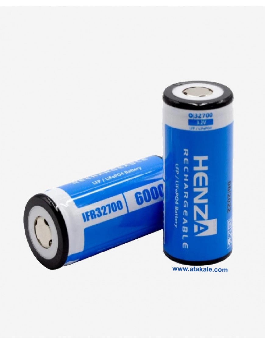 Henza 3.2Volt silindirik 32700 6000mah 6ah Deşarj  LFP LifePo4  Şarj Edilebilir Akü Hücresi