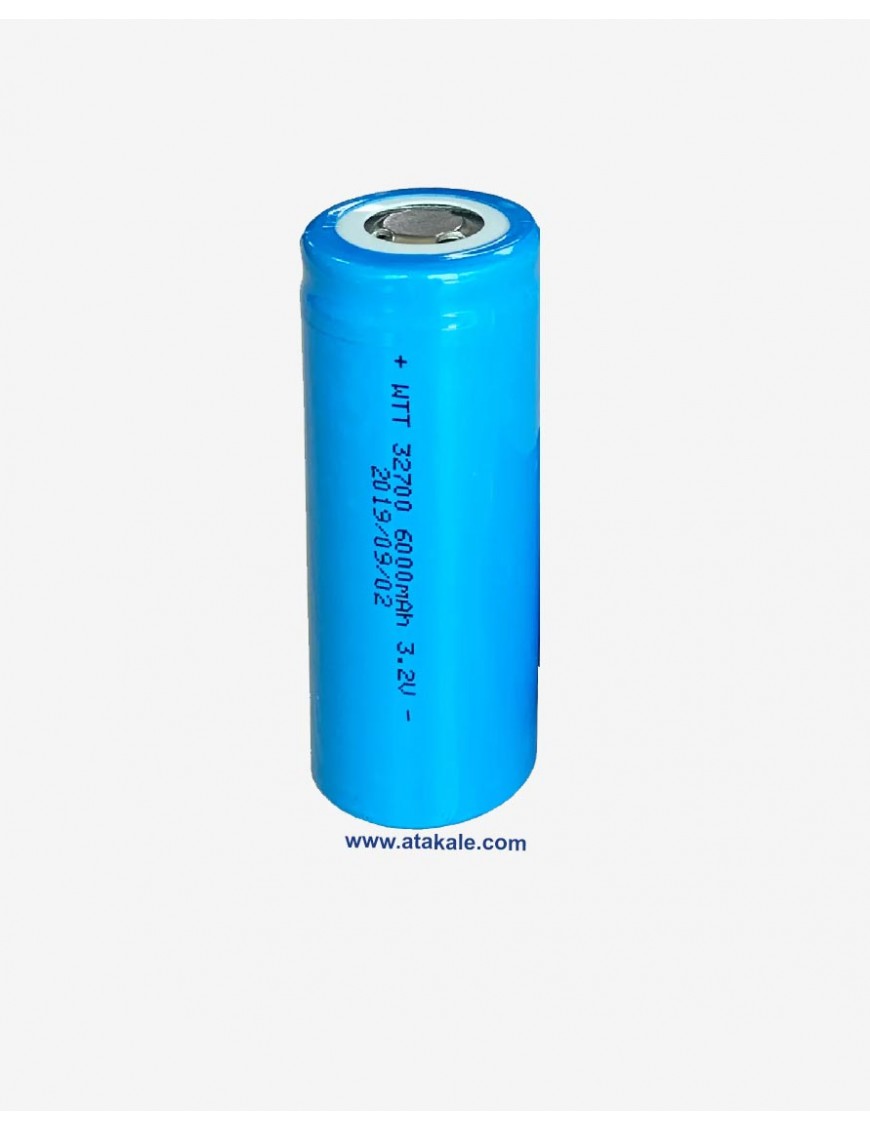 3.2Volt silindirik 32700 6000mah 6ah Deşarj  LFP LifePo4  Şarj Edilebilir Akü Hücresi