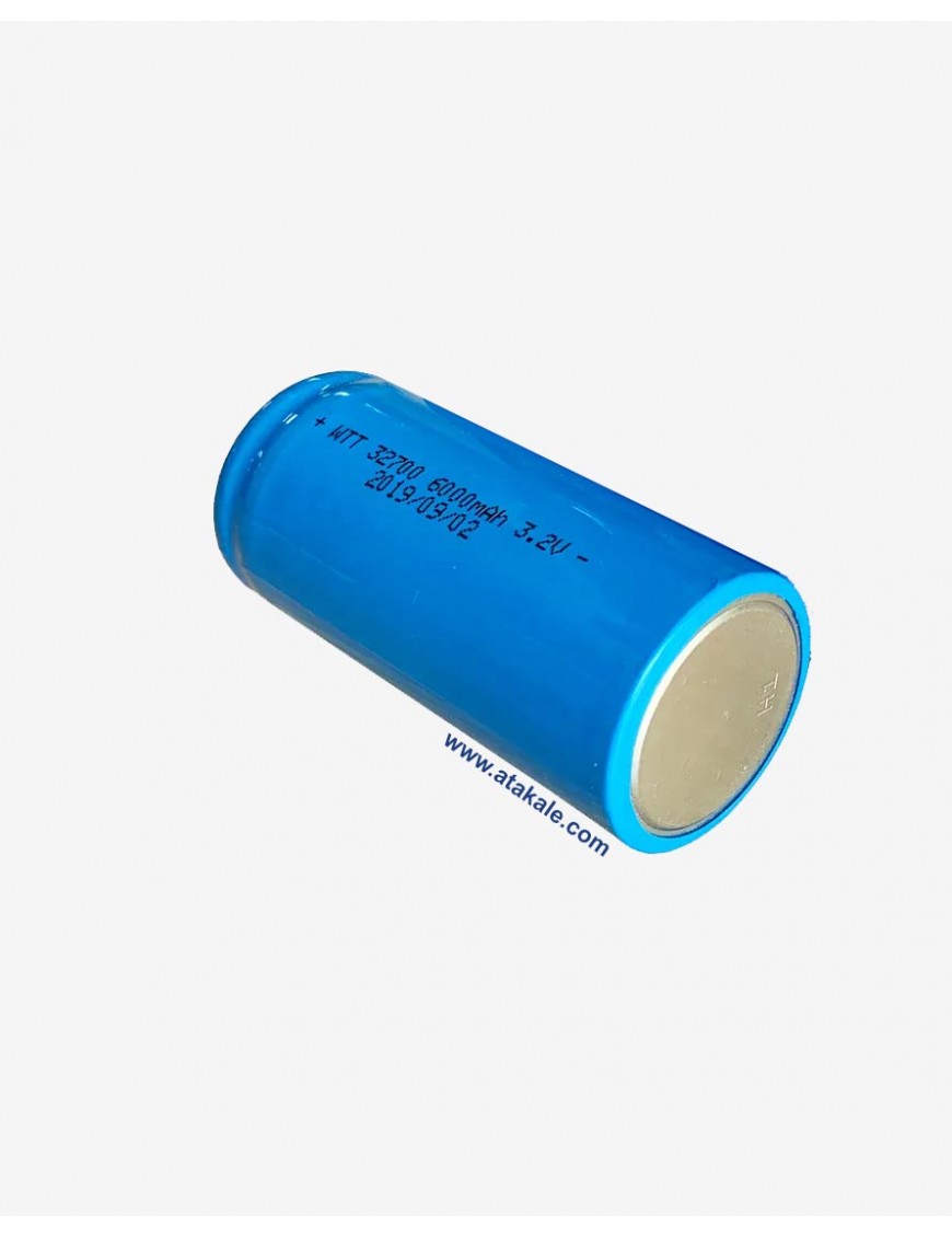 3.2Volt silindirik 32700 6000mah 6ah Deşarj  LFP LifePo4  Şarj Edilebilir Akü Hücresi