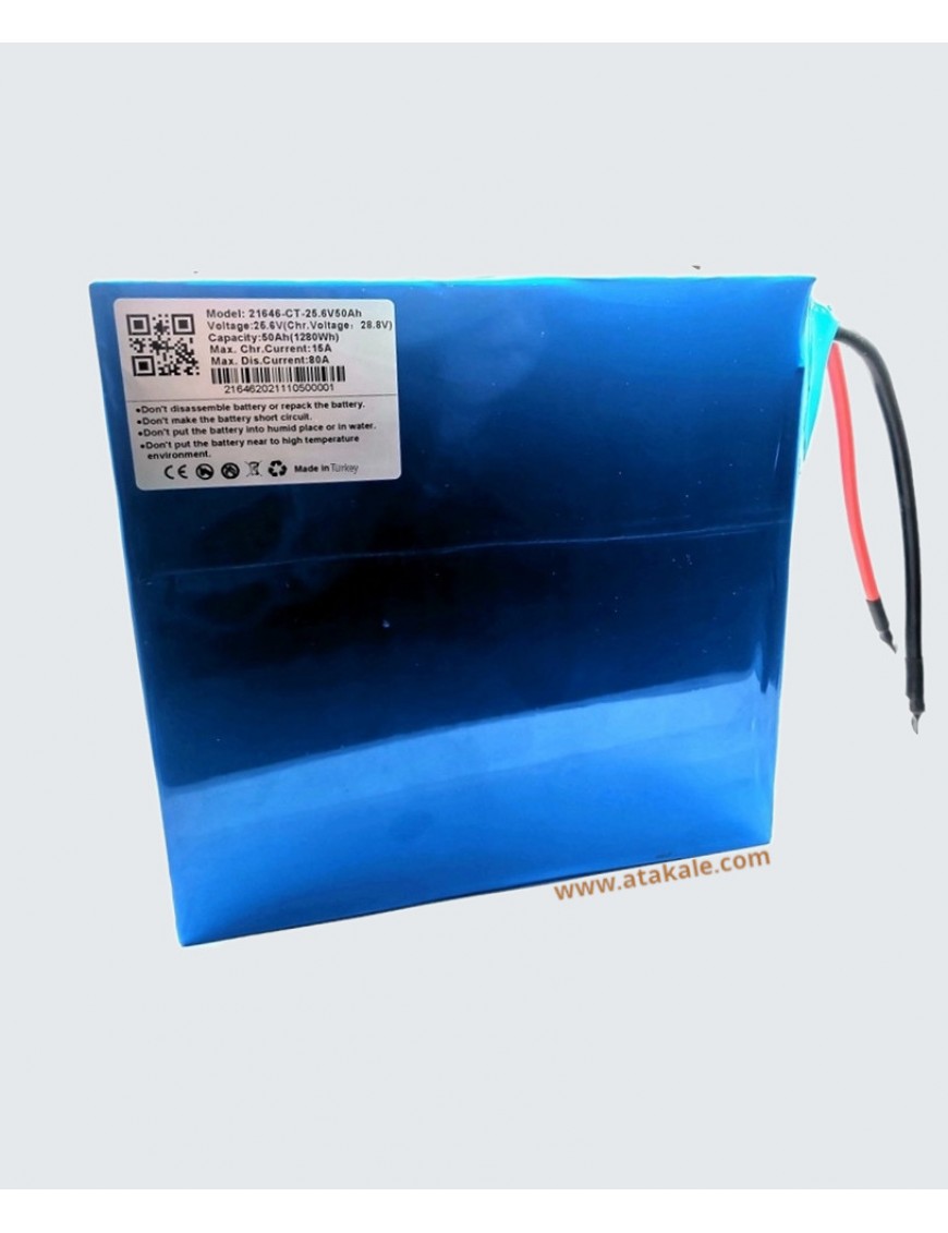 51.2V 24AH LifePo4 Akü Paketi Özel dizayn Shrink 48Volt lityum akü