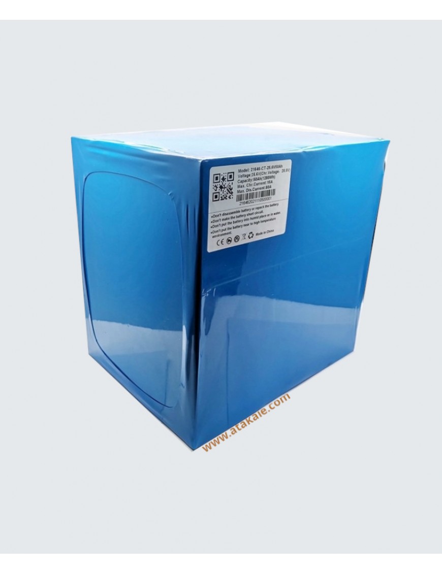 51.2V 24AH LifePo4 Akü Paketi Özel dizayn Shrink 48Volt lityum akü