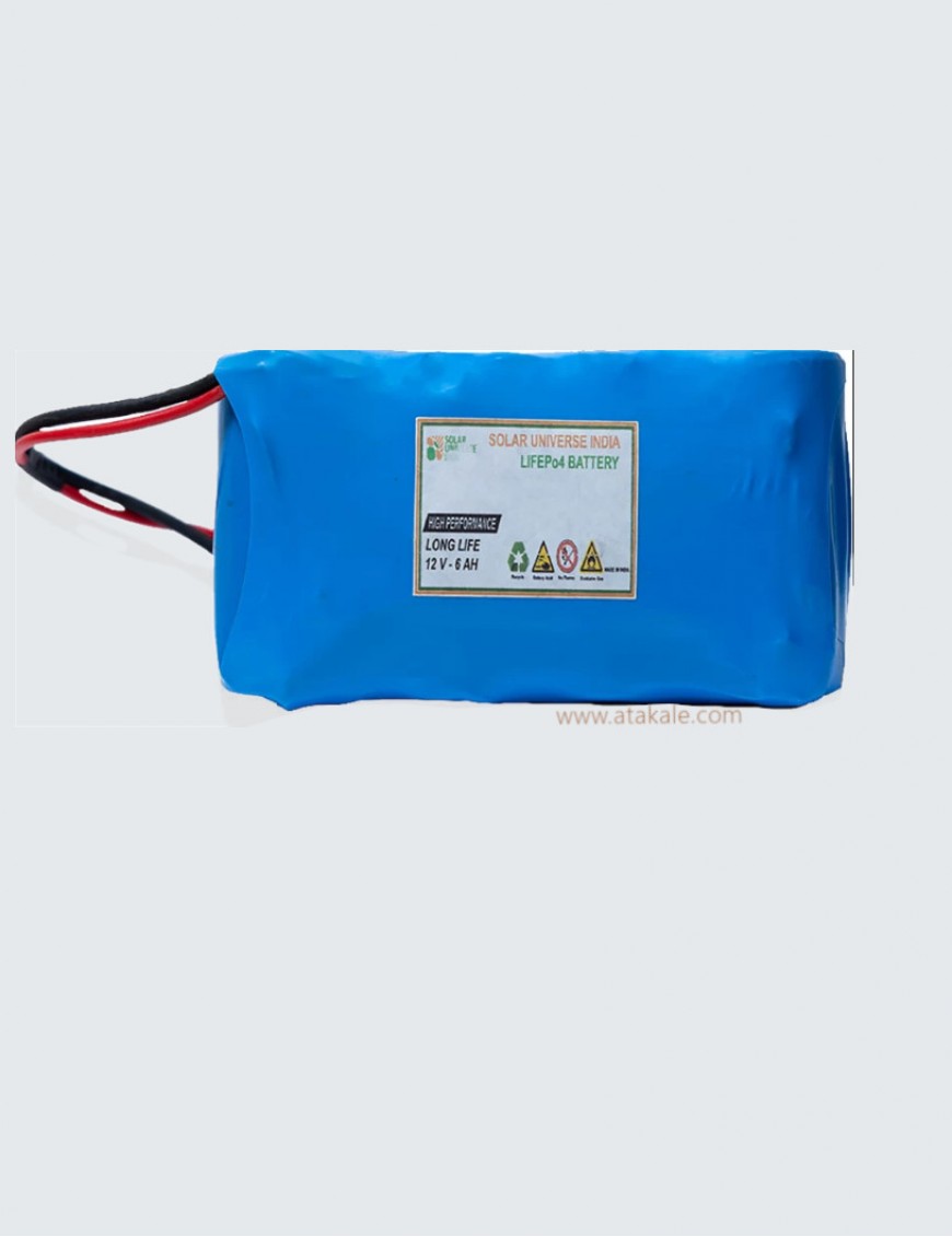 12.8V 6AH LifePo4 Akü Paketi Özel dizayn Shrink  lityum akü 12volt