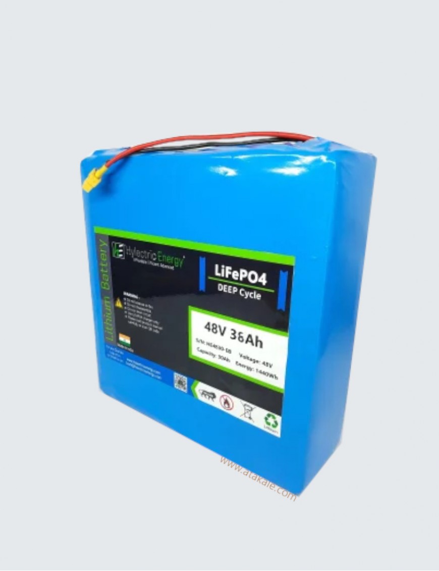 51.2V 36AH LifePo4 Akü Paketi Özel dizayn Shrink 48Volt lityum akü