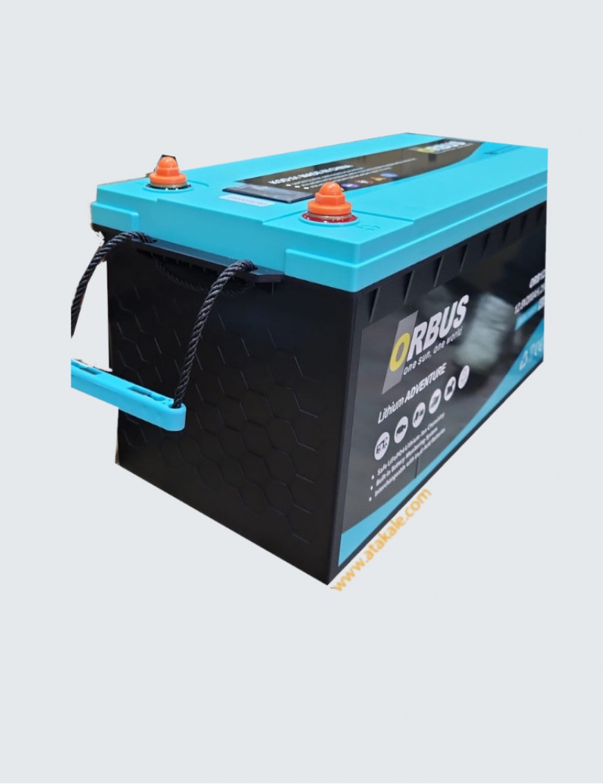 Orbus 12Volt Lityum Ion 100AH LifePo4 Solar Şarj Edilebilir Marin Akü 4000cyle