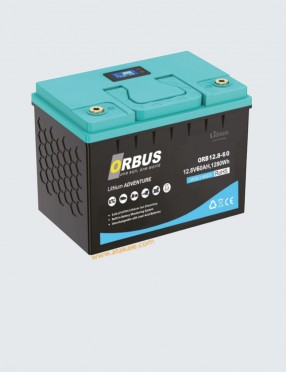 Orbus 12Volt Lityum Ion 60AH LifePo4 Solar Şarj Edilebilir Marin Akü 4000cyle