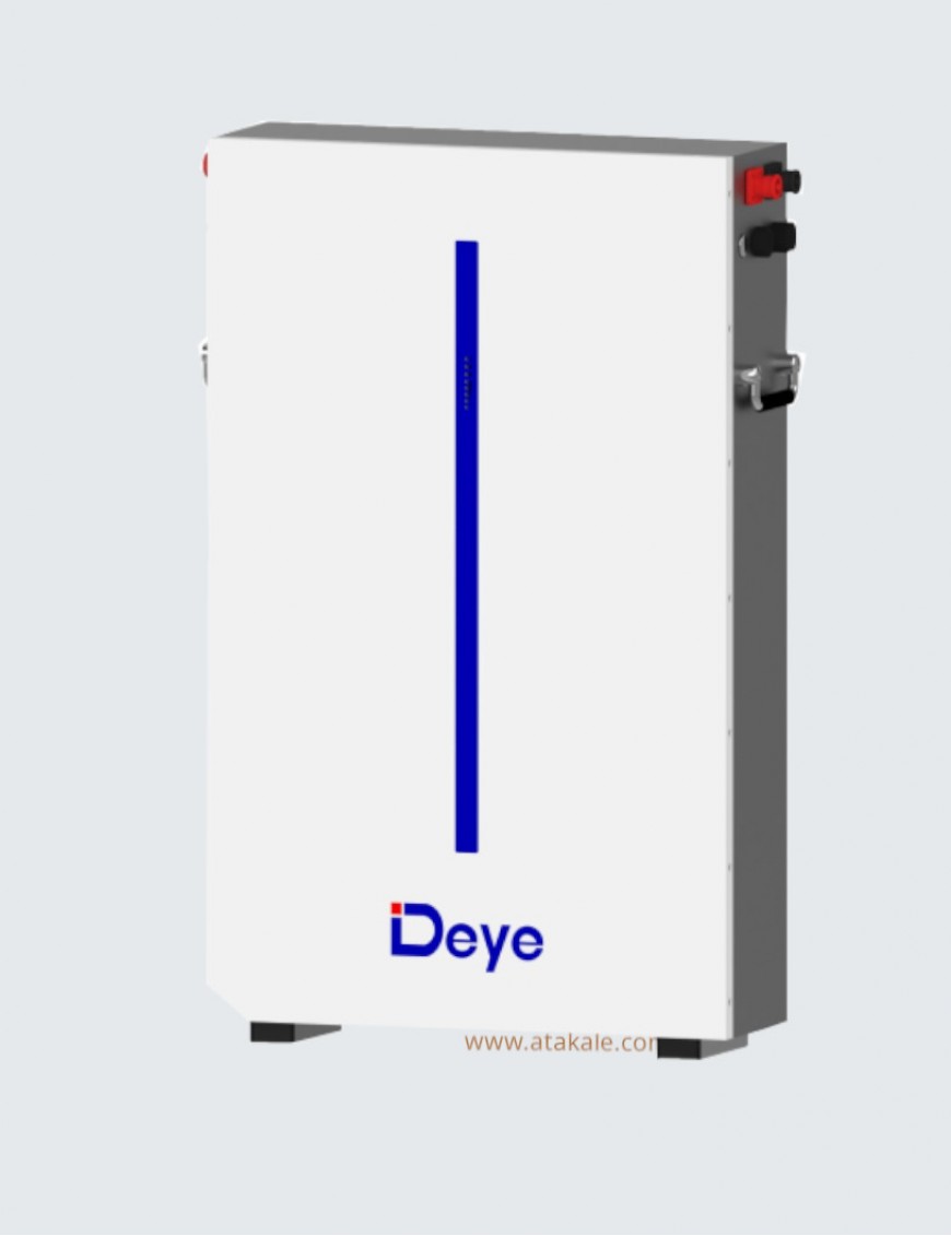 Deye 6.14kwh 120AH 51.2V  Lityum Lifepo4 Solar Akü Yedekleme Ünitesi Kobaltsız Düşük Gerilimli 10Sene Garanti