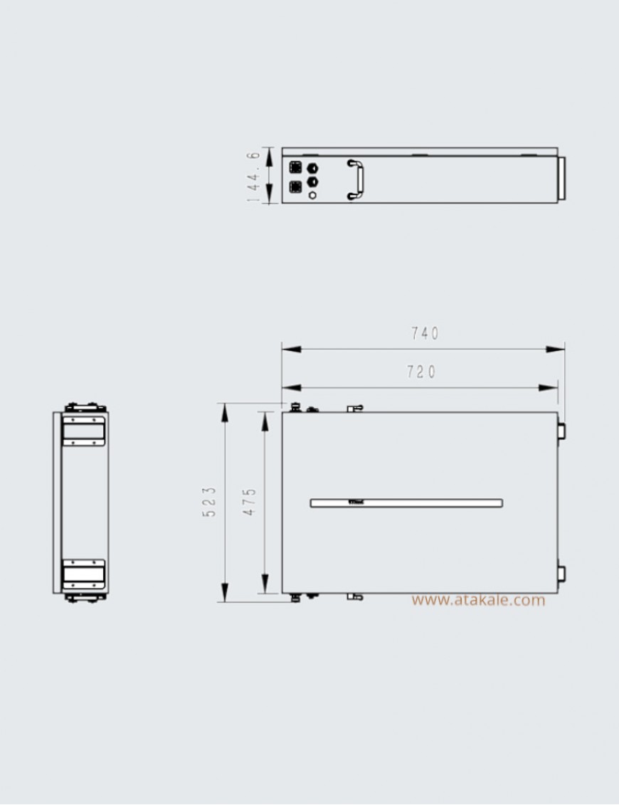 Deye 6.14kwh 120AH 51.2V  Lityum Lifepo4 Solar Akü Yedekleme Ünitesi Kobaltsız Düşük Gerilimli 10Sene Garanti