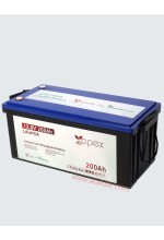 Elektrozirve 12,8Volt 200AH 2,56Kwh  Karavan Lityum Lifepo4 Solar Akü 7 Sene Garanti LCD Bleutooth ABS Kasa 