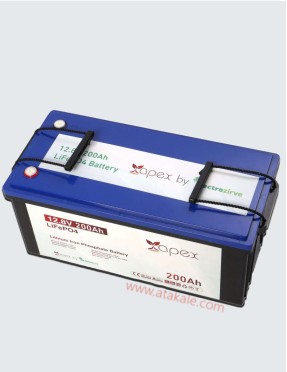Elektrozirve 12,8Volt 200AH 2,56Kwh  Karavan Lityum Lifepo4 Solar Akü 7 Sene Garanti LCD Bleutooth ABS Kasa 
