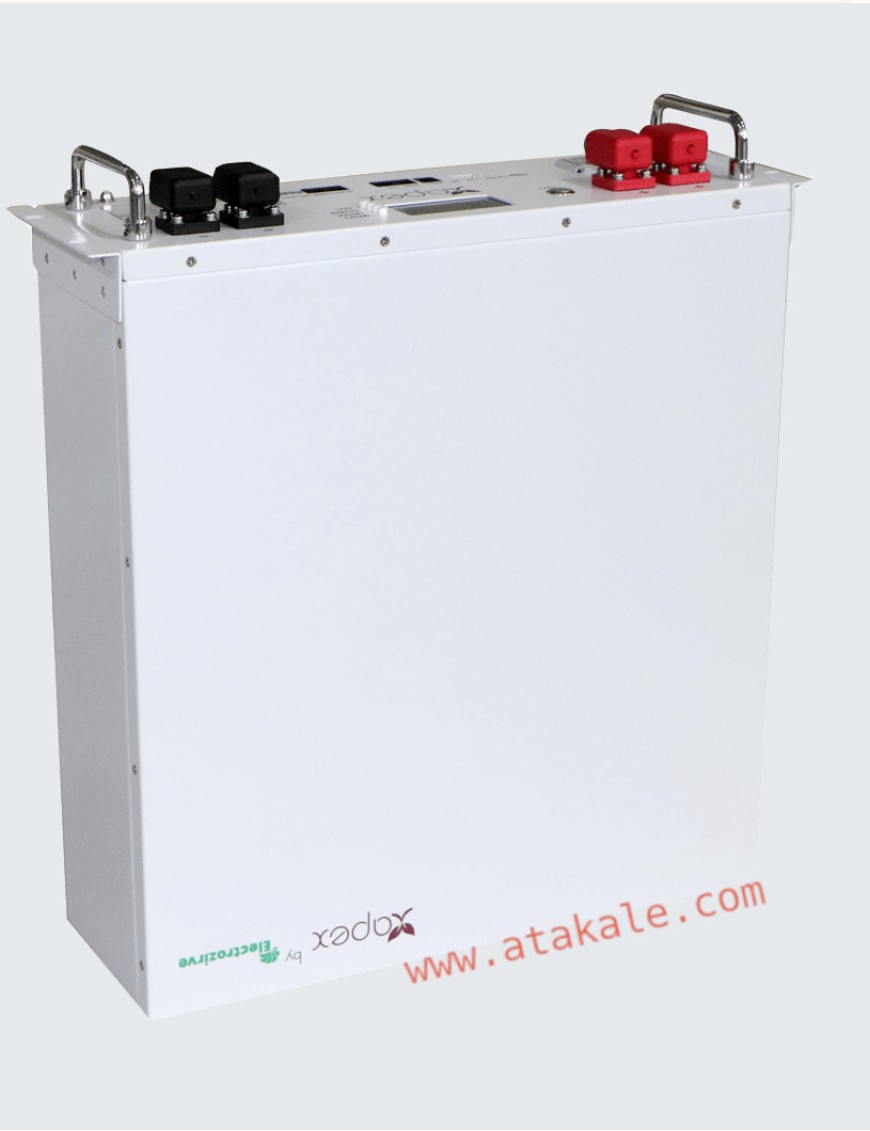 Apex 51,2Volt 100AH 5,12Kwh  Karavan Lityum Lifepo4 Solar Akü 5 Sene Garanti LCD Bleutooth ABS Kasa 