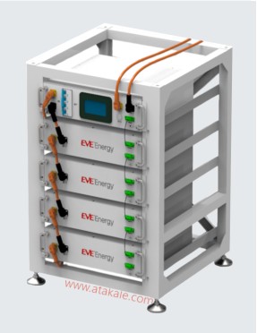 Eve 20,48Kwh 204.8Volt 100AH High Voltage Lityum Lifepo4 Solar Akü Yedekleme Ünitesi 10Sene Garanti Deye Uyumlu