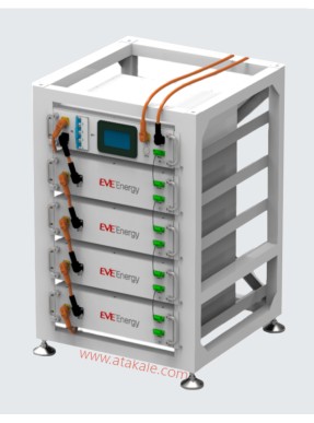 Eve 30,72Kwh 307.2Volt 100AH High Voltage Lityum Lifepo4 Solar Akü Yedekleme Ünitesi 10Sene Garanti Deye Uyumlu