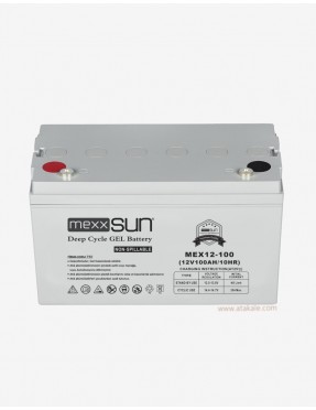 Mexxsun 100 Amper Solar Jel 12volt Akü Nano Karbon Derin Deşarj 10 Sene Ömürlü 2 Sene Ömür Garantili
