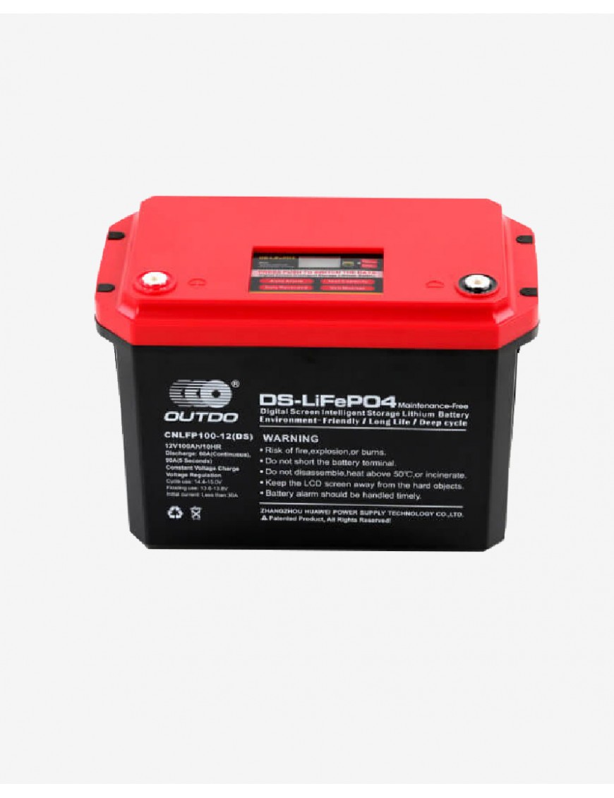 Outdo 12Volt 40AH DS-LiFePo4 Dijital Ekranlı Akıllı Depolama Sistemi Lityum Akü