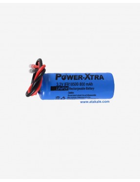 PowerXtra 3.2Volt Cylindrical cell 18500 800mah /0.8Ah Descharge Charge Cable LFP Lithium Iron Phosphate Energy Rechargable  Cell
