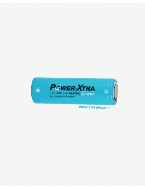Power-Xtra 3.2Volt silindirik 22650 2000mah 2ah Deşarj  LFP LifePo4  Şarj Edilebilir Akü Hücresi