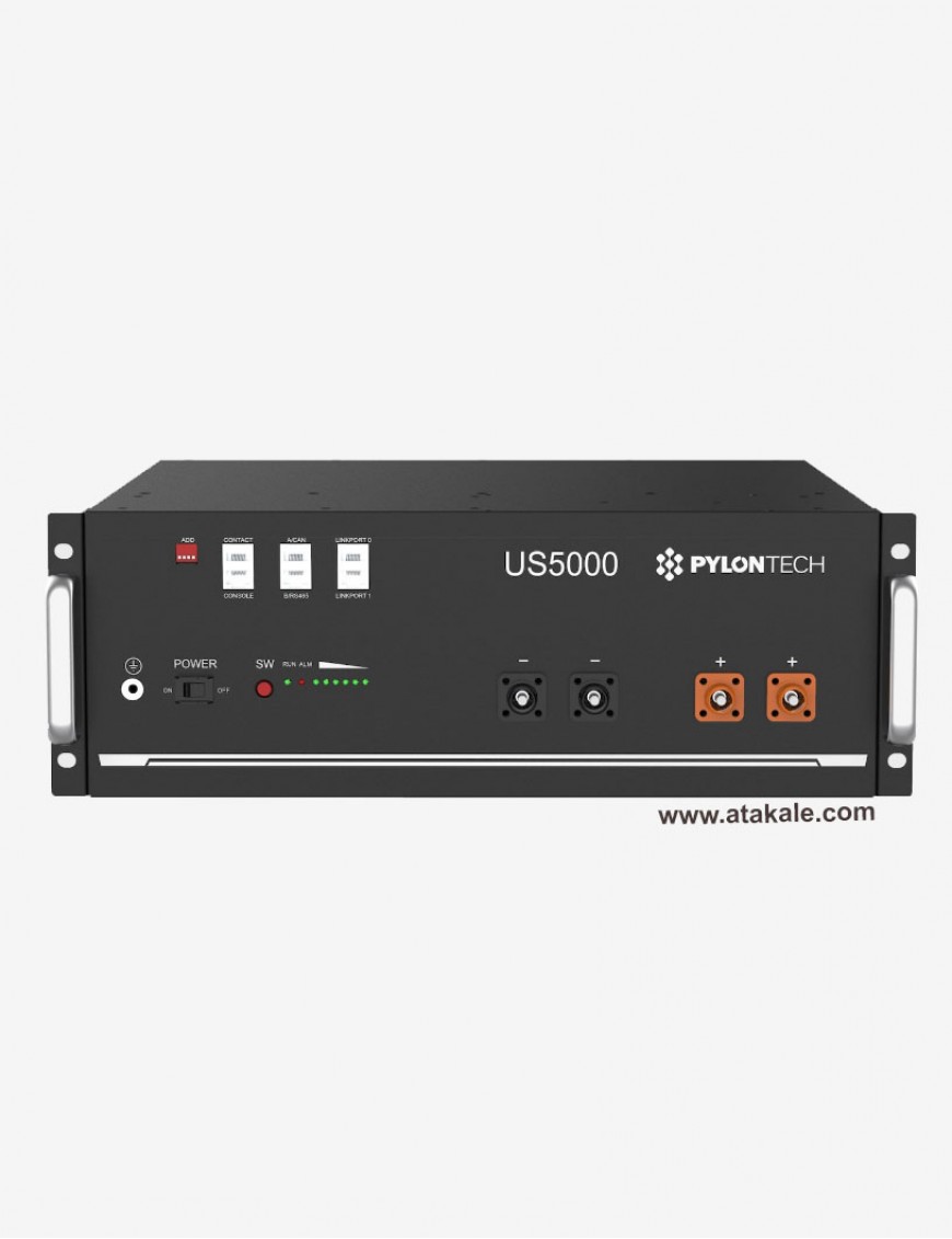 Pylontech 48V 100AH Lifepo4  US5000 4800Wh 6000 cyle %80 Lityum Demir Fosfat Solar Akü