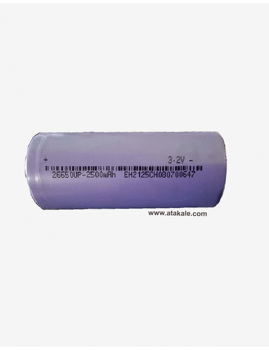 Pylontech 3.2Volt silindirik 26650UP 2500mah/2,5A Deşarj  LFP/LifePo4  Şarj Edilebilir Akü Hücresi
