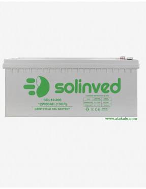 Solinved 12Volt 200AH Solar Jel Akü Derin Deşarj 1 Sene Garanti