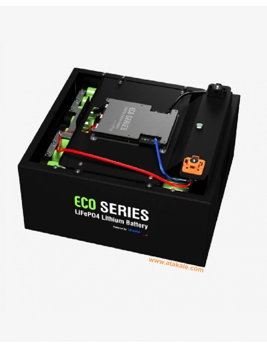 Tommatech 24Volt Lityum Ion 100AH Eco Serisi  LifePo4 Solar Şarj Edilebilir Marin Akü 2560wh 25.6V 3000Çevrim