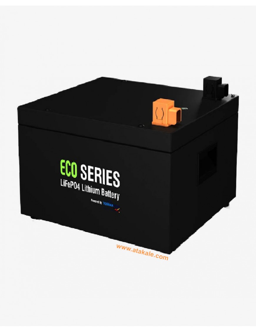 Tommatech 24Volt Lityum Ion 100AH Eco Serisi  LifePo4 Solar Şarj Edilebilir Marin Akü 2560wh 25.6V 3000Çevrim