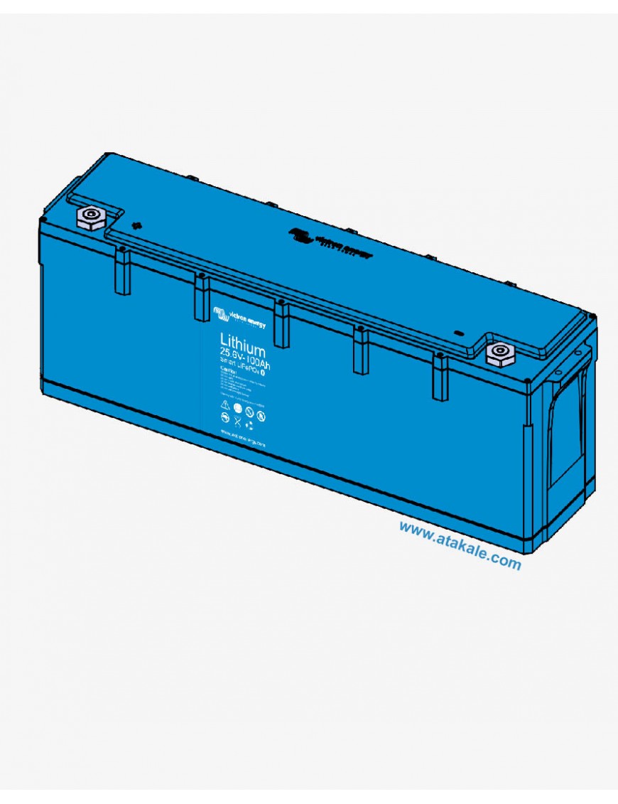 Victron Energy 25.6V 100AH LifePo4 Smart Akü Android Uygulama 2560wh BAT524110610