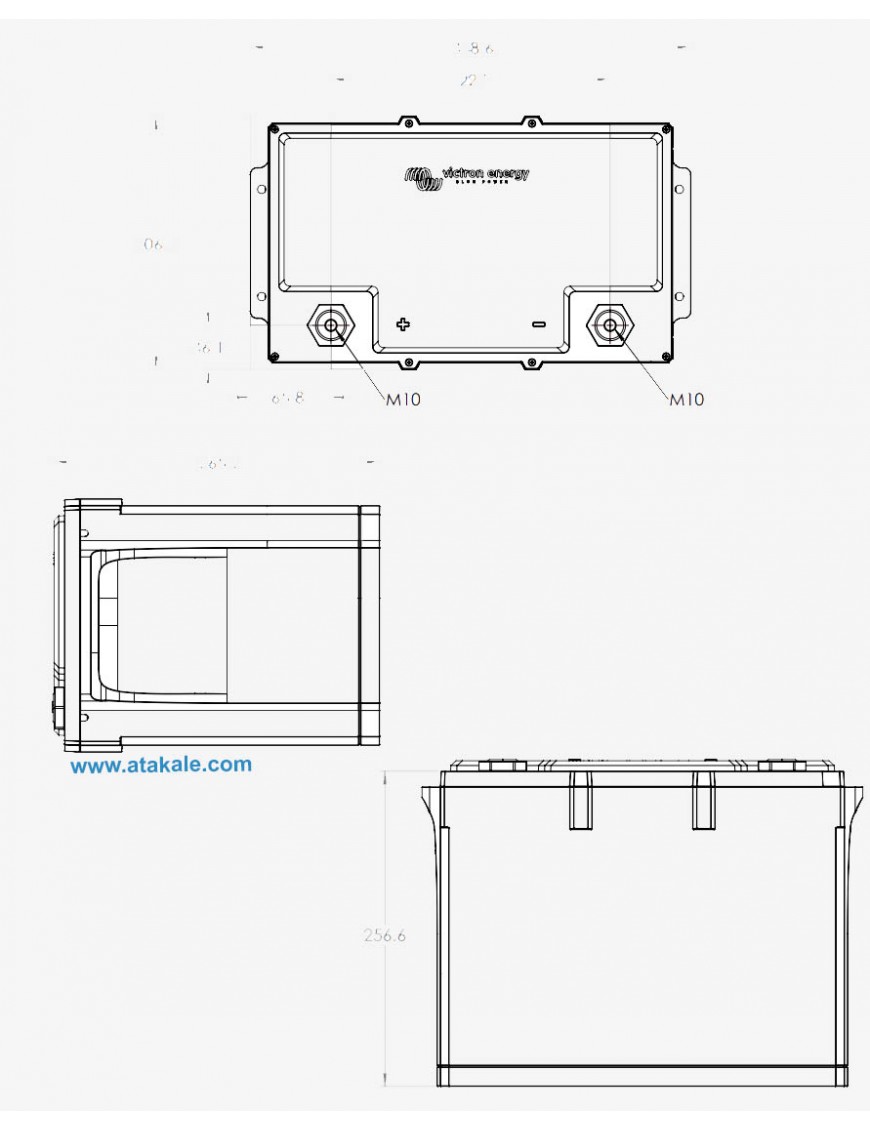 Victron Energy 12.8V 330AH LifePo4 Smart Akü Android Uygulama 422wh BAT512132410