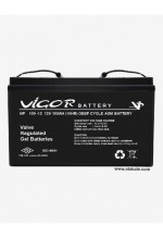 Vigor 12Volt 100AH Solar AGM Kuru Bakımsız Akü Nano Karbon  Derin Deşarj 12 Sene Ömürlü Huawei Outdo