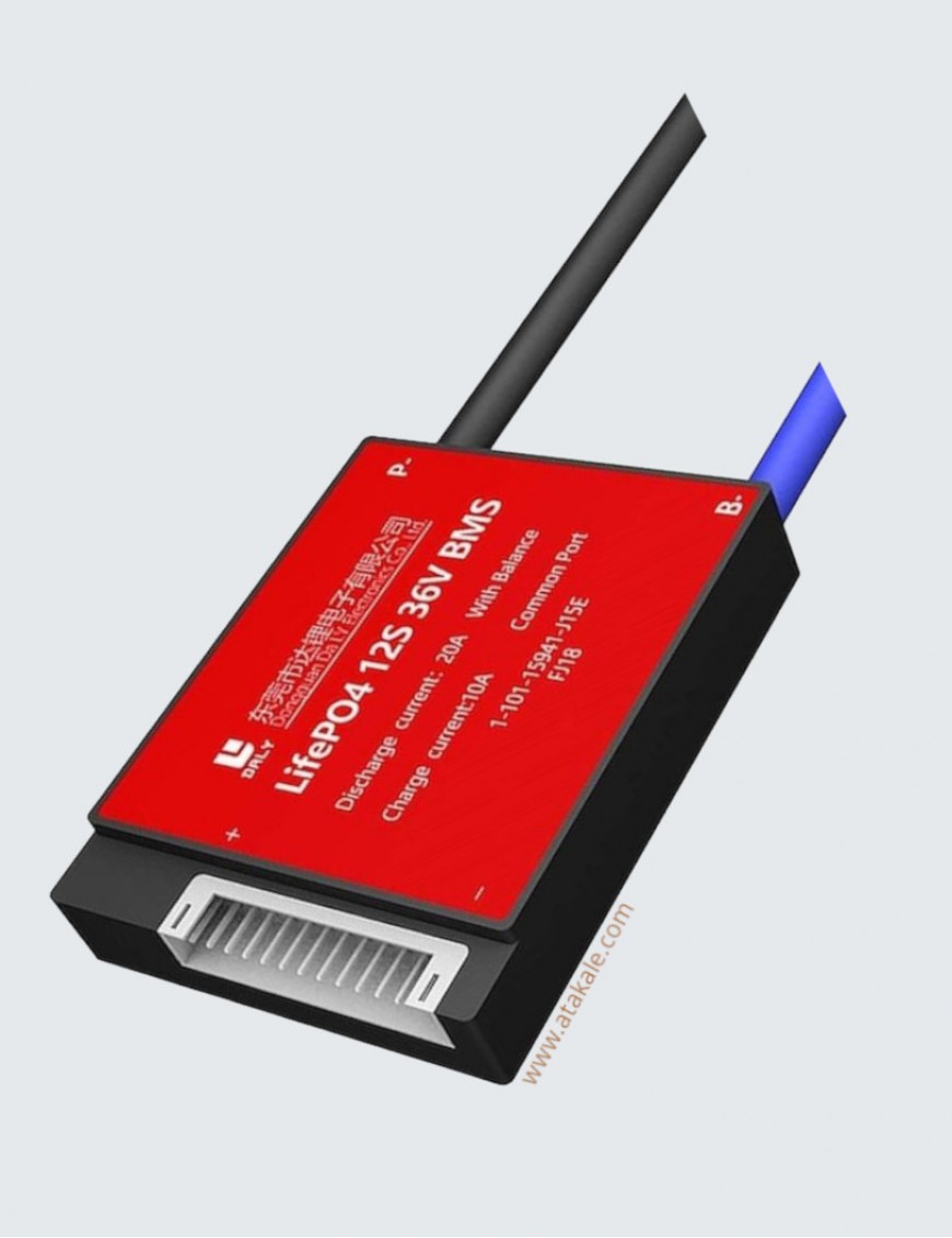 Daly 12S BMS 36V 20A LiFePo4  Lityum Elektrik Araç Bisiklet Scooter-Ortak Port 38.40Volt