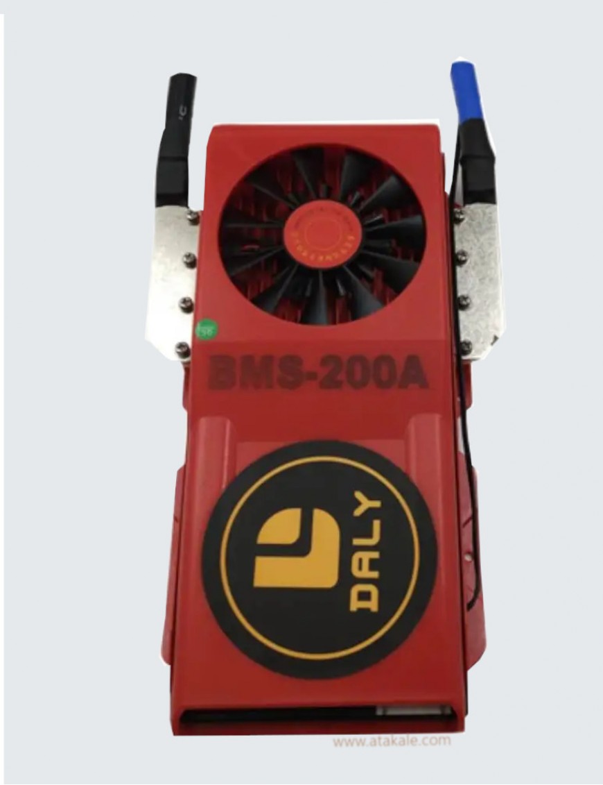 Daly 16S Smart Fanlı BMS 48V 200A LiFePo4  Lityum Aktif BMS Ortak Port 51.20Volt