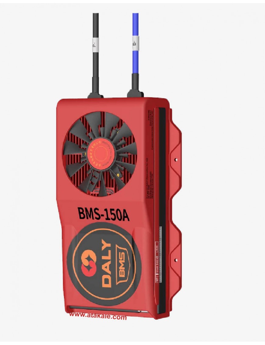 Daly 4S BMS 12V 150A LiFePo4 Akıllı Smart Fanlı Bluetooth Lityum Demir Fosfat Elektrik Araç -Ortak Port