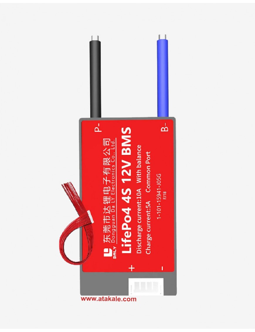 Daly 4S BMS 12V 10A LiFePo4  Lityum Elektrik Araç Bisiklet Scooter-Ortak Port