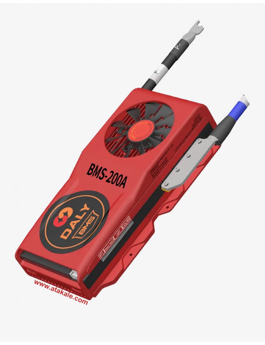 Daly 4S BMS 12V 200A LiFePo4 Akıllı Smart Fanlı Bluetooth Lityum Demir Fosfat Elektrik Araç -Ortak Port