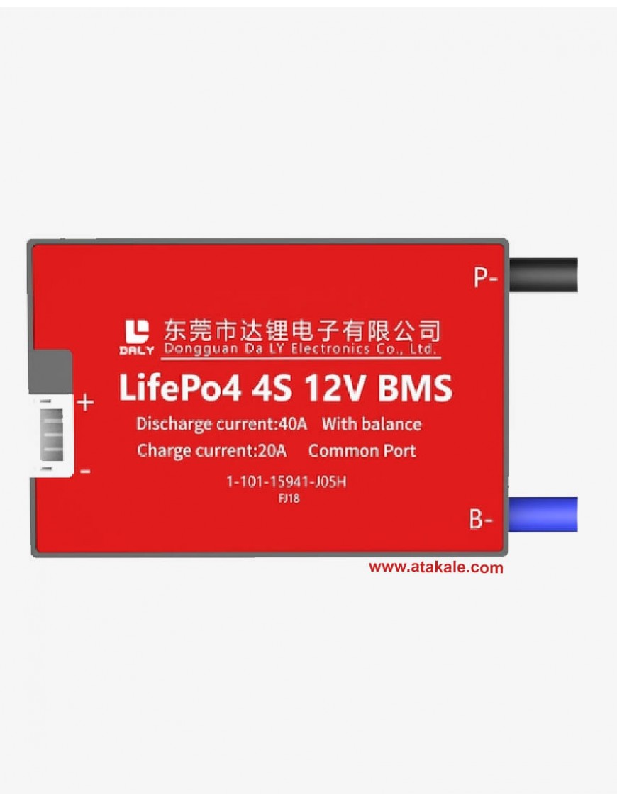 Daly 4S BMS 12V 40A LiFePo4 Lityum Elektrik Araç Bisiklet Scooter-Ortak Port