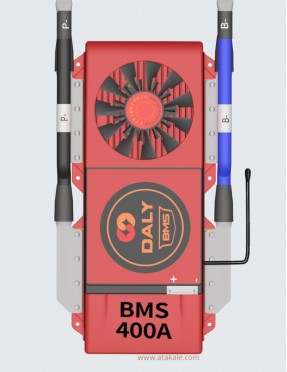 Daly 8S Smart BMS 24V 400A LiFePo4 lityumOrtak Port 25.6Volt Fan Soğutmalı