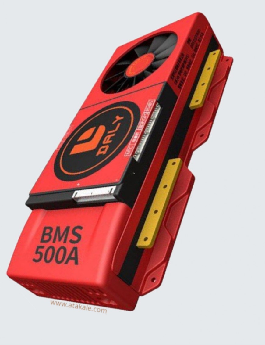 Daly 8S Smart BMS 24V 500A LiFePo4 lityumOrtak Port 25.6Volt Fan Soğutmalı