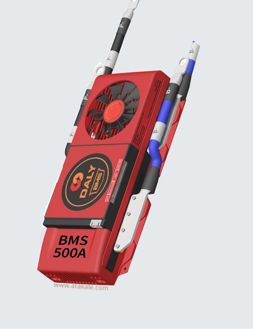 Daly 8S Smart BMS 24V 500A LiFePo4 lityumOrtak Port 25.6Volt Fan Soğutmalı